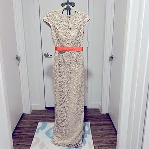 Adrianna papell cream beige dress size 6